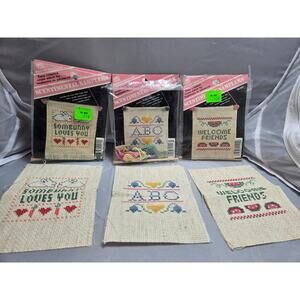 Lot of 3 Finished BANAR DESIGNS CROSS STITCH Kit Scentimenal Samplers